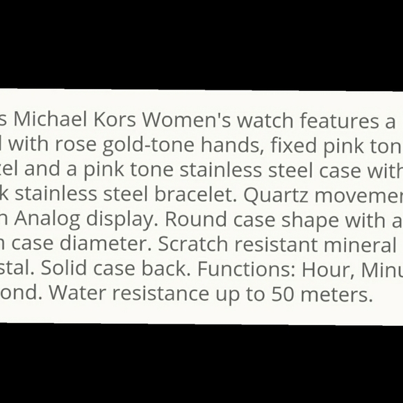 SOLD Authentic Michael Kors watch - Picture 3 of 3